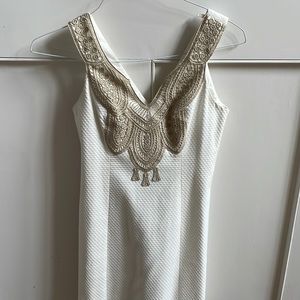 White cotton Lilly Pulitzer shift dress